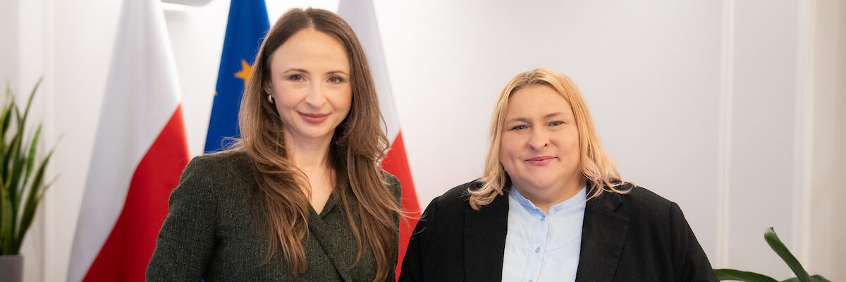 Ministra Agnieszka Dziemianowicz-Bąk i wiceministra Maja Nowak