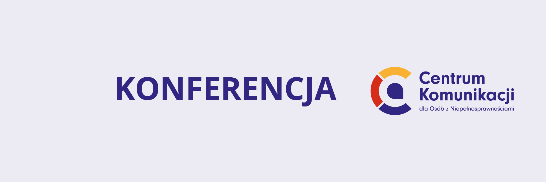 Grafika z napisem KONFERENCJA i logiem Centrum Komunikacji