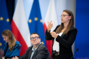 Przewodnicząca PRJM na obradach