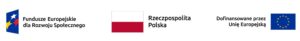 Testowanie usługi zatrudnienia wspomaganego. Spotkanie informacyjne online dla WUP i PUP 2 granatowa flaga Funduszy Europejskich dla Rozwoju Społecznego, biało-czerwona flaga Rzeczpospolitej Polskiej, granatowa flaga z żółtymi gwiazdami Dofinansowane przez Unie Europejską.